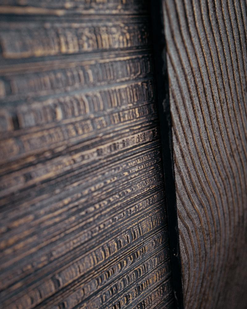 Close up of sample decoration panels Duval et Mauler