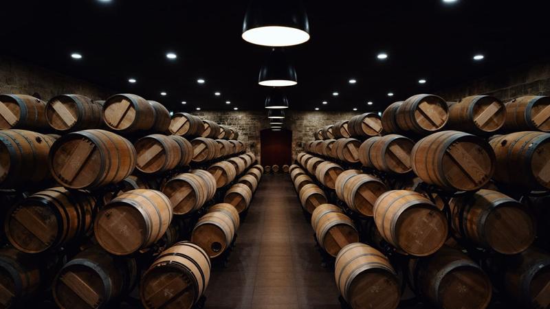 Barrel cellar at Chateau Brane-Cantenac, Margaux