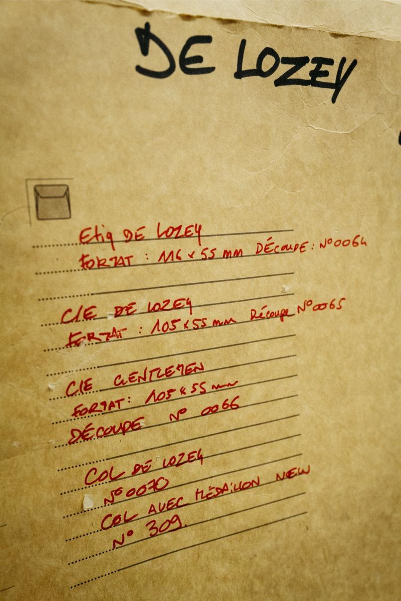 Champagne De Lozey printing folder at print shop