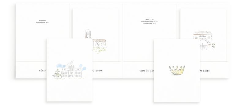 Mockup of primeurs 2022 brochure for Domaines Delon