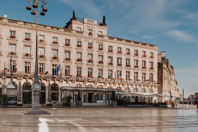 Front façade of Bordeaux Grand Hotel Place de la Comedie