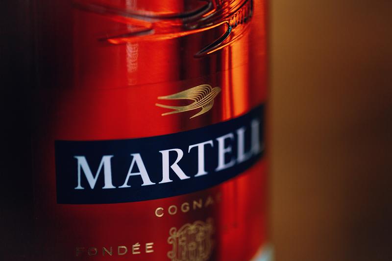 Macro of Martell VSOP bottle label